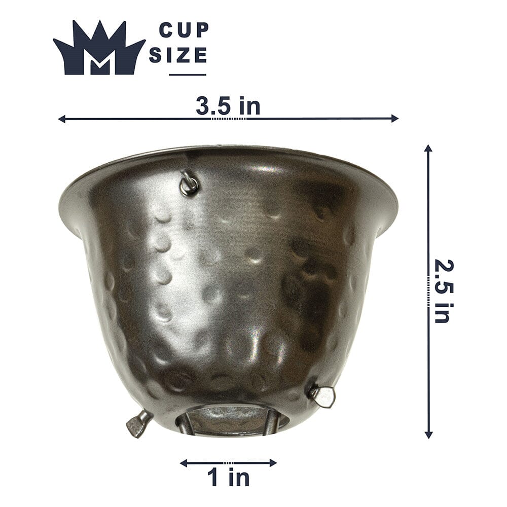 Pewter Aluminum Hammered Cup Rain Chain Replacement Downspout