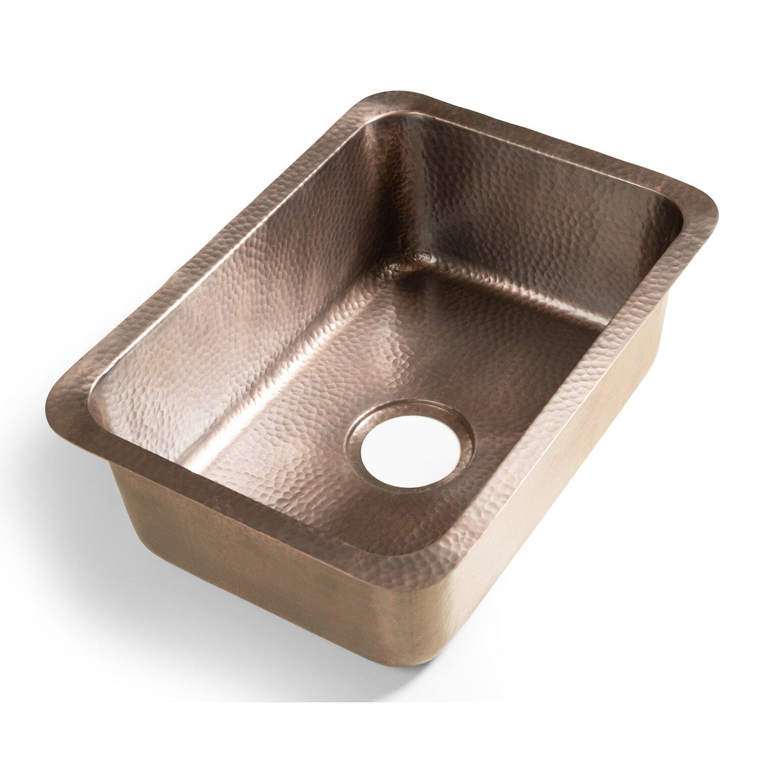 Cocina, 21-Inch Hammered Copper Kitchen Sink